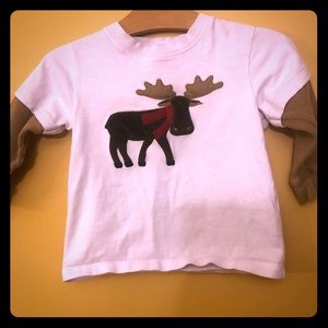 Long Sleeve, Gymboree, Moose shirt. Boys 2T